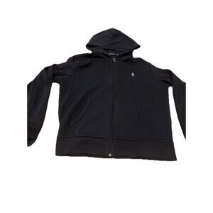 Polo Ralph Lauren Full Zip Hoodie Navy Blue Mens Size Medium Casual Comfort